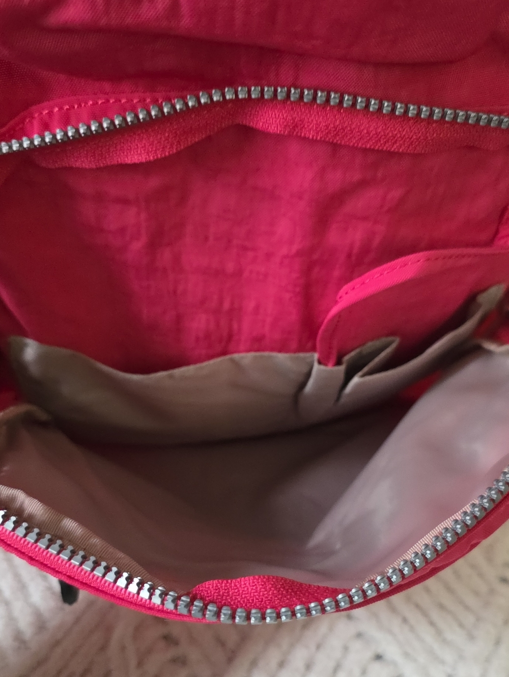 Kipling Raspberry Pink Nylon Backpack with Monkey Charm - Picture 5 of 7